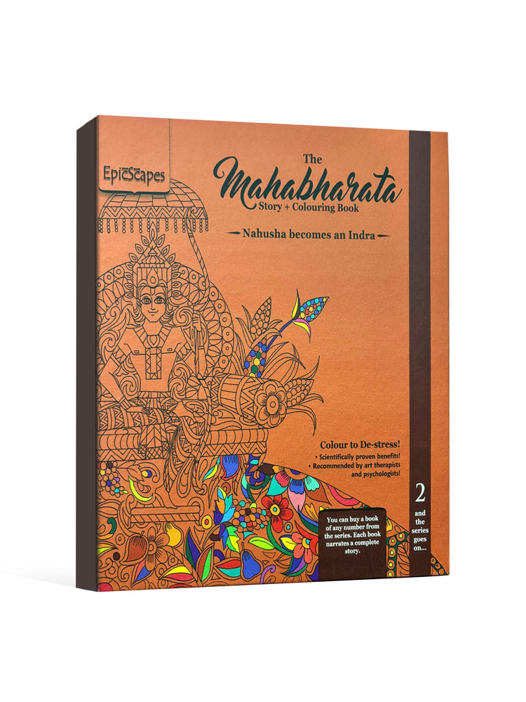The Mahabharata - Story & Colouring Book: Nahusha Becomes Indra